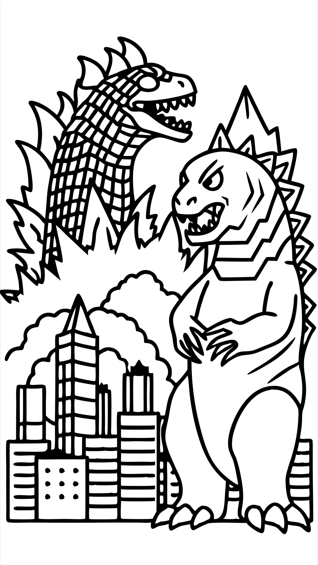 godzilla vs king kong coloring pages